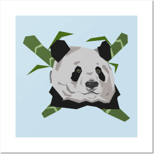 Geometric Panda Posters and Art